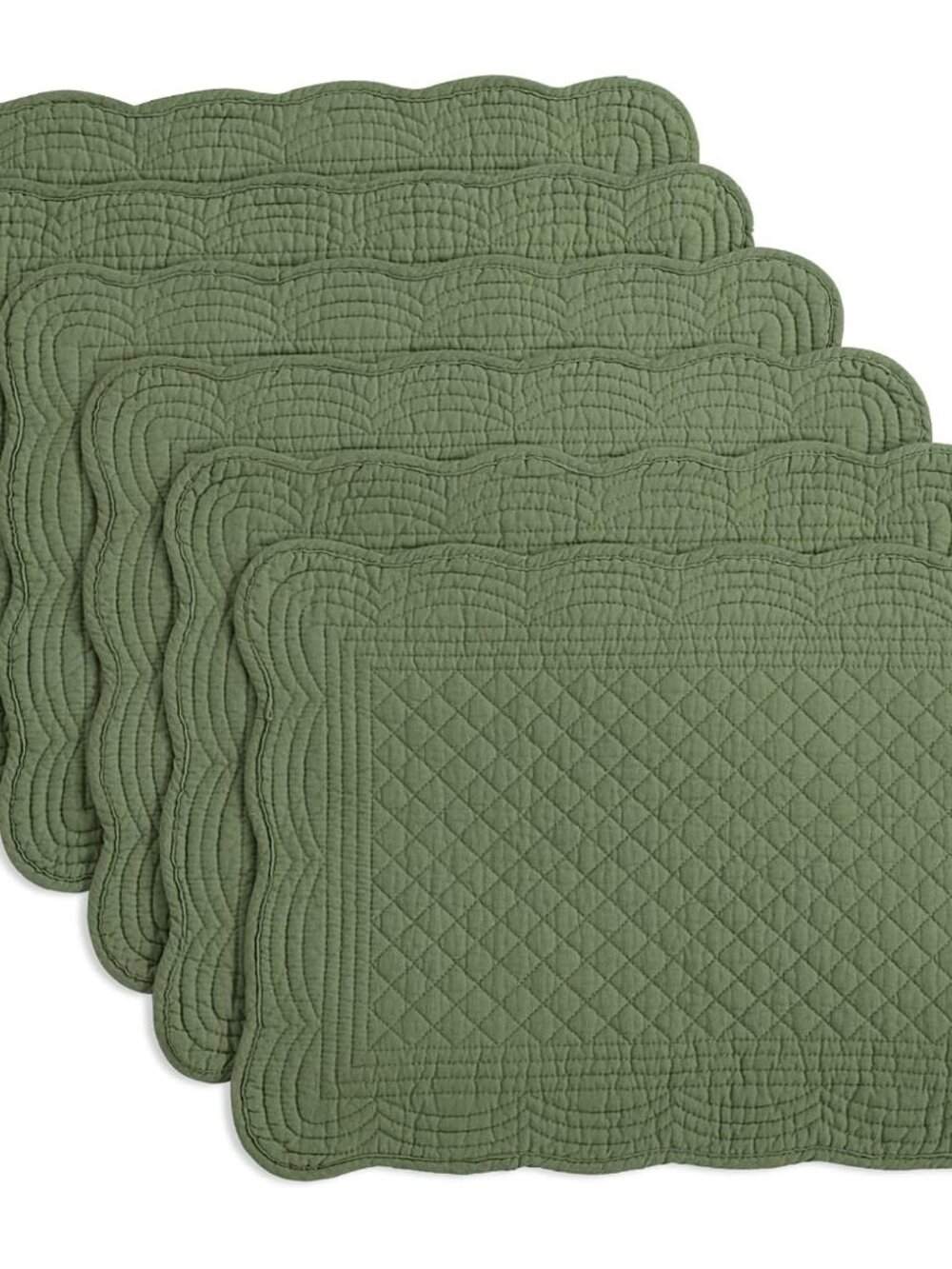 Quilted Placemats Set of 6, Washable 13x18 Inch Christmas Placemats for Dining T
